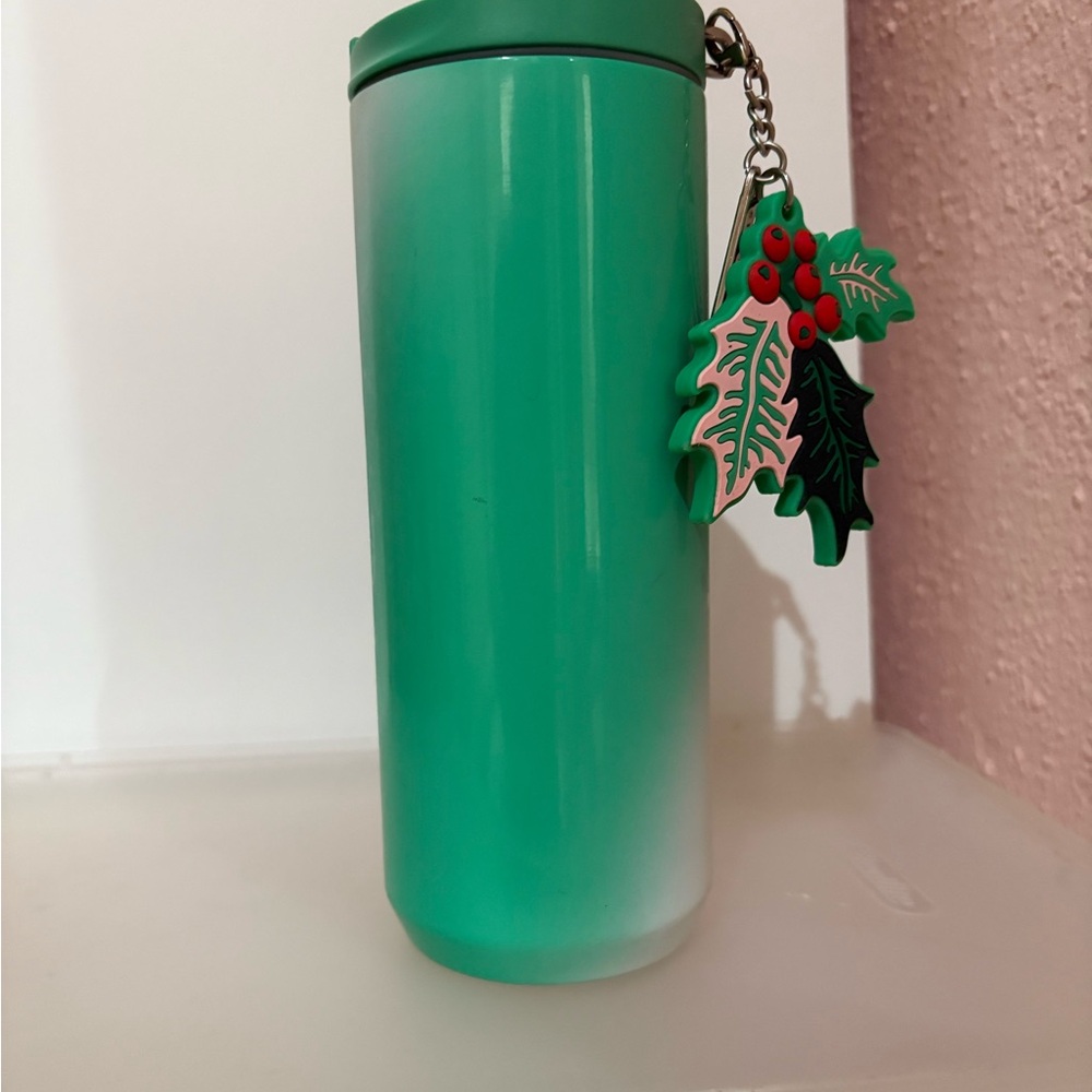 Starbuck Green Tumbler with Holiday Charm